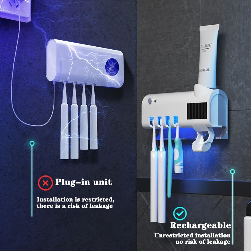 Porta Cepillos Solar Multifunción