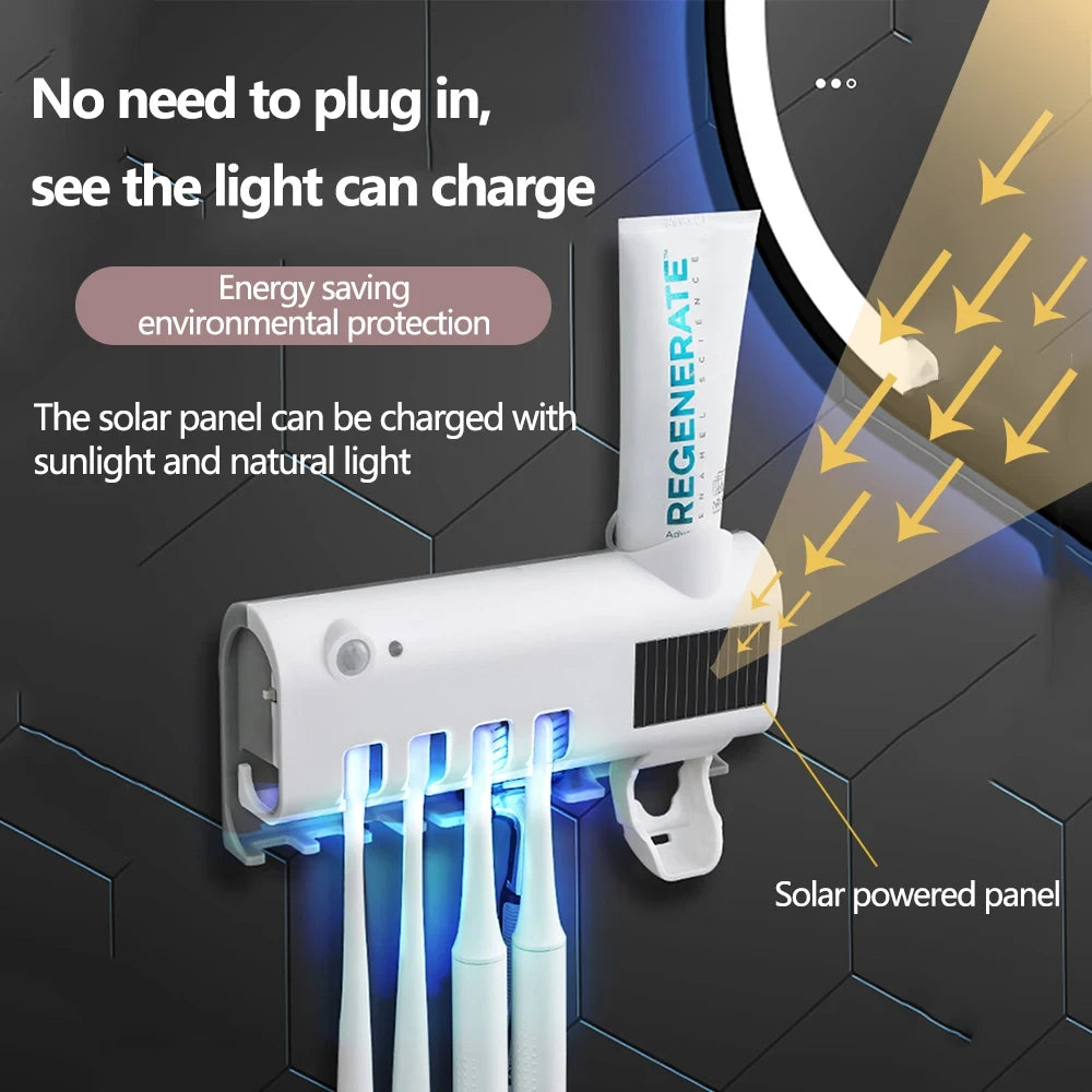Porta Cepillos Solar Multifunción